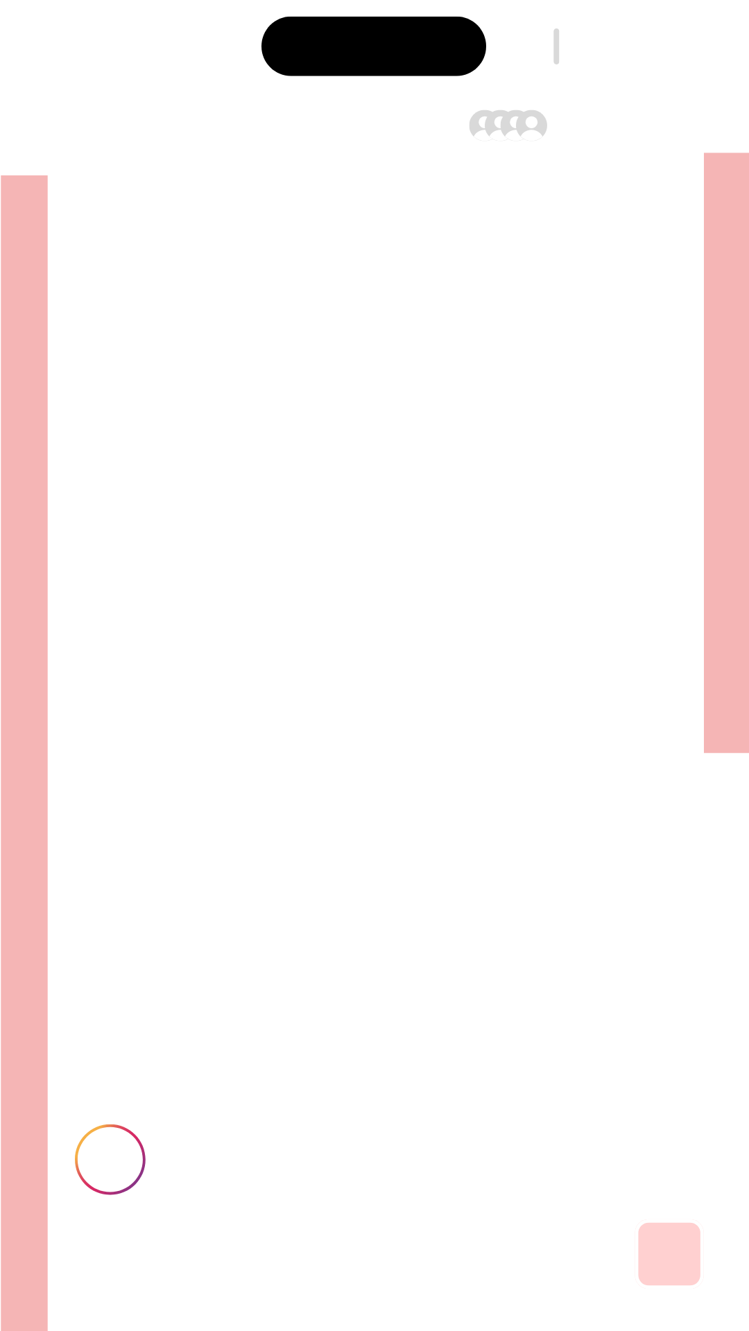 Safe zone overlay showing social media UI areas to avoid
